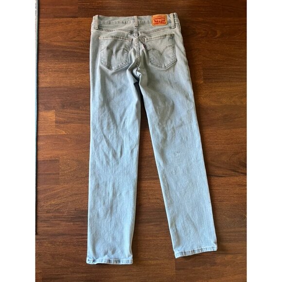 Levi’s 314 Shaping Straight Women’s Jeans Size 26 Light Wash Stretch Mid Rise - Picture 4 of 6